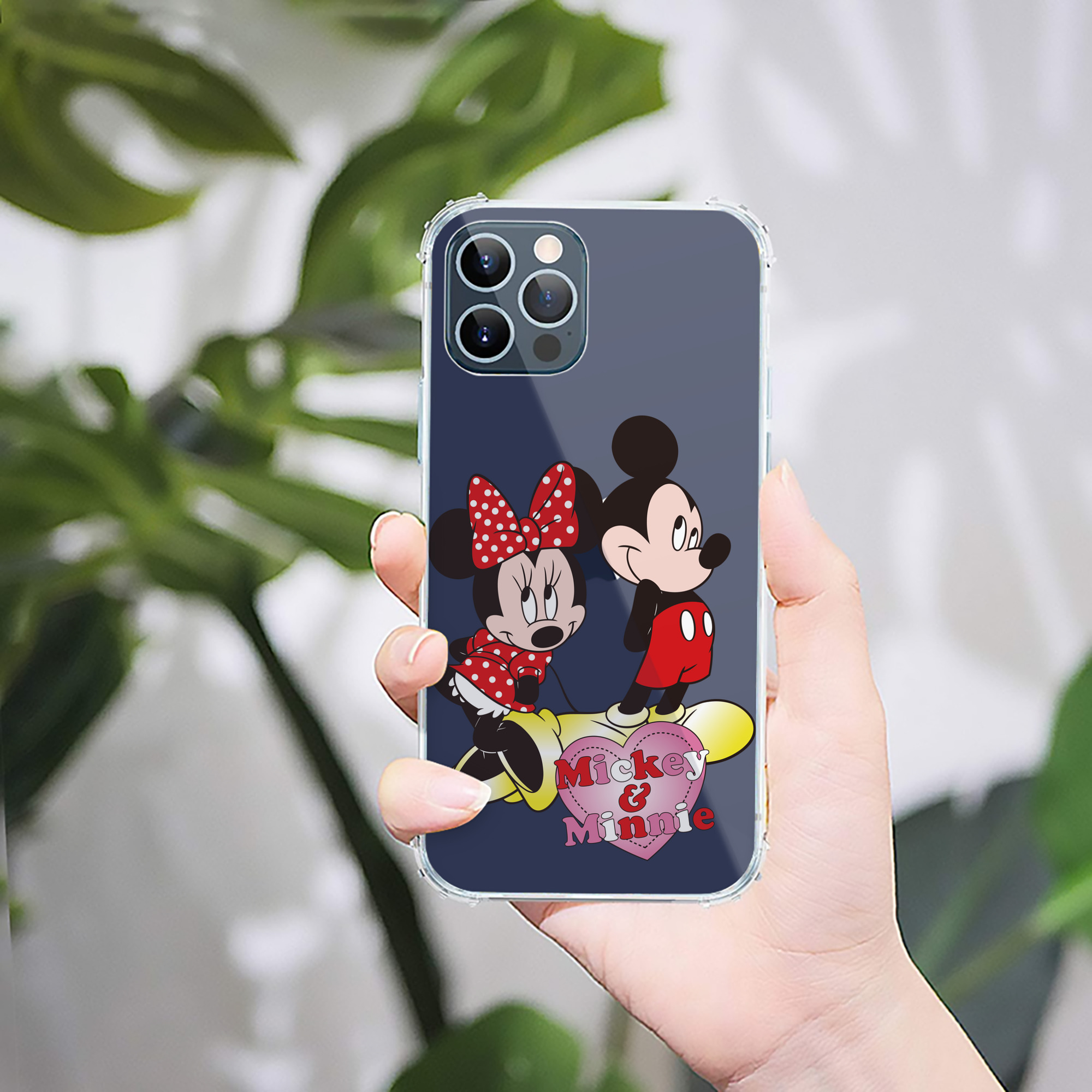 （画像用） ミッキーマウス Mickey Mouse 【iPhone 12シリーズ対応】透明スマホケース（クリアソフトケース）